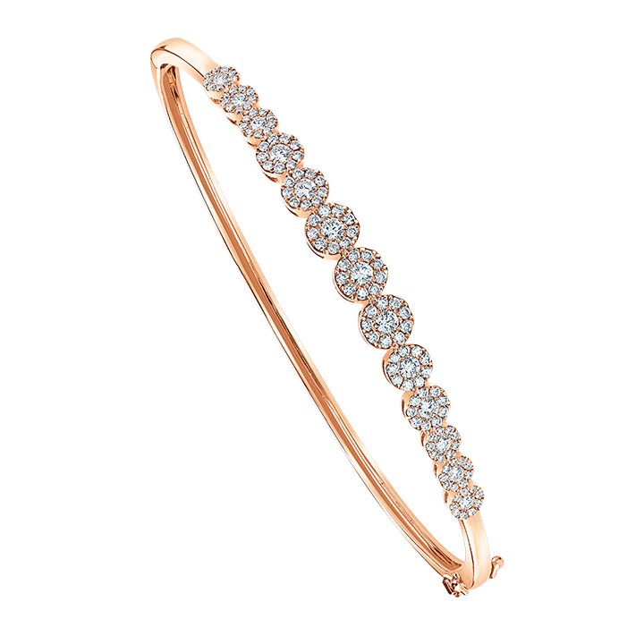 3 CARAT DIAMOND CLUSTER TENNIS BRACELET 14k YELLOW GOLD 18.4 GRAM NATURAL X  LINK