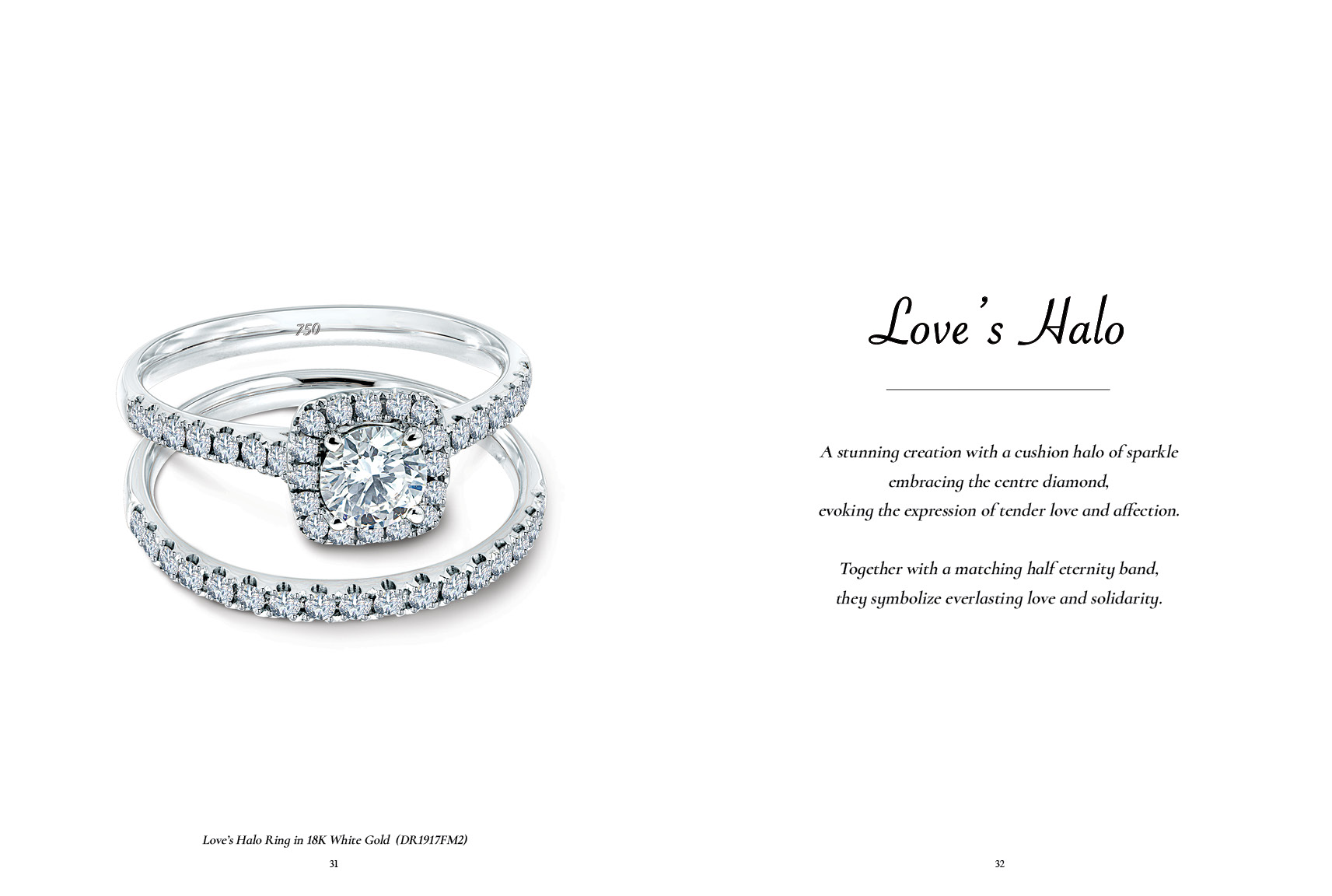 Meyson Jewellery Love's Halo Diamond Ring