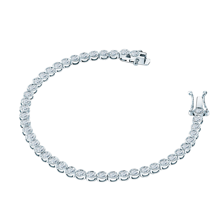 Tennis Bracelet | Diamond Tennis Bracelet | Fine Quality 1 Carat Diamond  Bracelet, Two Row, Platinum Overlay | Best Jewelry Deals | Silver jewelry  handmade, Silver bracelets, Jewelry